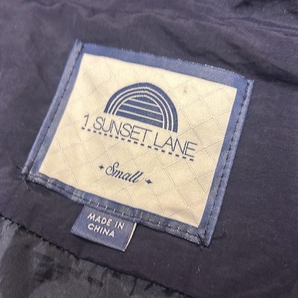 1 Sunset Lane Women's Utility Rain Jacket, anorak, navy blue, preppy, nautical - Picture 7 of 7